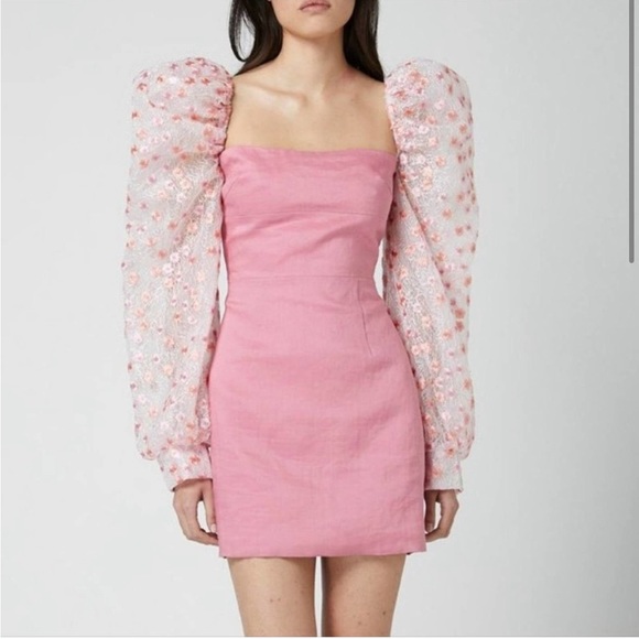 Revolve Atoir The Madison Cocktail Dress in Primrose - Picture 2 of 9